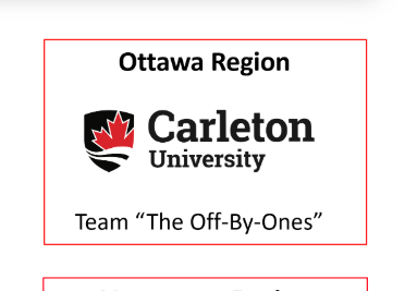 CyberSci results listing: Ottawa Region, Carleton University, Team "The Off-By-Ones"